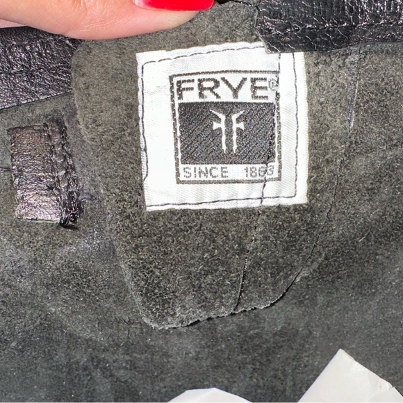 Frye Tall Black Leather Boots. Size 10 - Picture 10 of 13